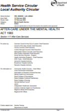HSC (2000) 003 LAC (2000) 003 : After-care under the Mental Health Act 1983: section 117 after-care services